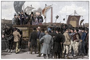Chartistdemonstrationen på Kennington Common, 1848, 1900 av William Barnes Wollen