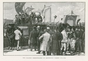 Chartistdemonstrationen på Kennington Common, London av William Barnes Wollen