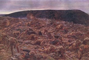 The Imperial Light Horse på Waggon Hill 6 januari 1900, illustration från Cassells History of England, 1900-talet av William Barnes Wollen