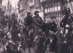 Wallace på väg till Westminster Hall AD 1304 av William Barnes Wollen
