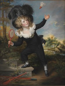 Porträtt av Kennett Dixon som spelar fjäderboll