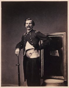 Major H. A. Barnum, tillfrisknande efter en penetrerande skottskada i buken med perforering av vänster Ilium, från den kirurgiska avdelningens fotokatalog