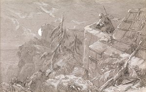 Storming the Castle (penna och bläck med kroppsfärg) av William Bell Scott