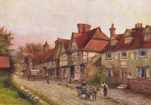 Chiddingstone från hörnet av kyrkogården, 1907 av William Biscombe Gardner