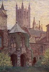 Dopkapellet, katedralen i Canterbury (färglitografi) av William Biscombe Gardner