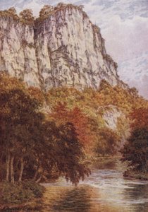 The High Tor, Matlock (färg litho)