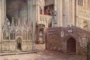 Martyrdöden, katedralen i Canterbury (färglitografi) av William Biscombe Gardner