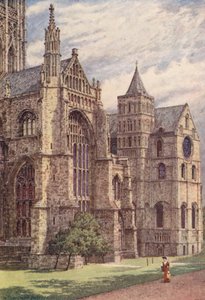 Den södra sidan av katedralen i Canterbury (färglitografi) av William Biscombe Gardner