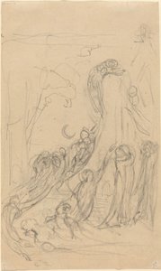 A Resurrection Scene (The Gambols of Ghosts) [recto] av William Blake