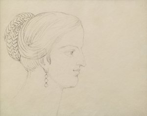 A Visionary Head, för Varley (penna) av William Blake