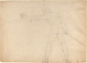 En krigande ängel [recto] av William Blake