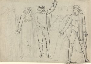 "Och Saul sade till David: Gå och Herren vare med dig" [recto] av William Blake