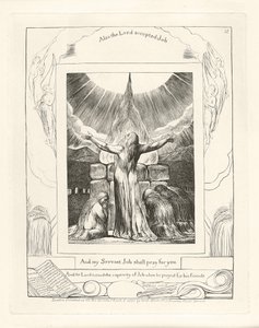 Och min tjänare Job ska be för dig, 1825 av William Blake