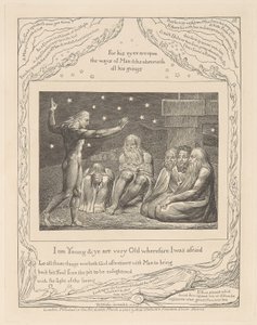 Jobs bok, tavla 12, Elihus vrede av William Blake