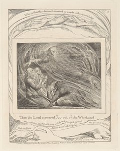 Jobs bok, tavla 13, Herren svarar Job ur virvelvinden av William Blake