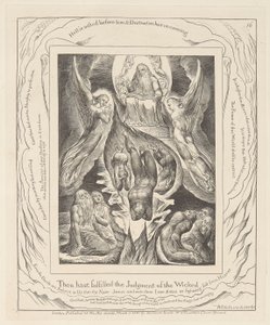 Jobs bok, tavla 16, Satans fall av William Blake