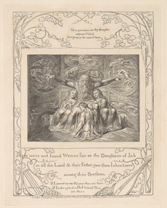 Jobs bok, tavla 20, Job och hans döttrar av William Blake