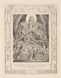 Jobs bok, tavla 2, Satan inför Guds tron av William Blake