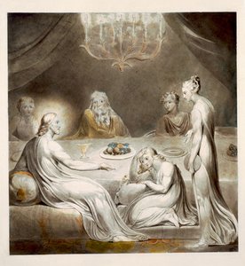 Kristus i Marias och Martas hus av William Blake