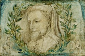 Geoffrey Chaucer, ca 1800 (tempera på duk) av William Blake