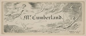 George Cumberlands meddelandekort, 1827. av William Blake
