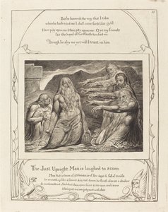 Job tillrättavisad av sina vänner, 1825. av William Blake