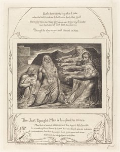 Job tillrättavisad av sina vänner, 1825. av William Blake