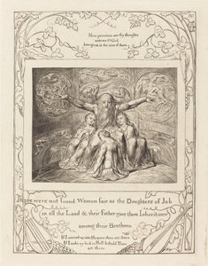 Job och hans döttrar, 1825. av William Blake