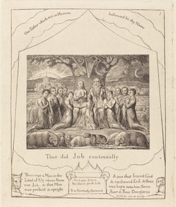Job och hans familj av William Blake