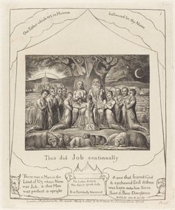 Job och hans familj, 1825. av William Blake
