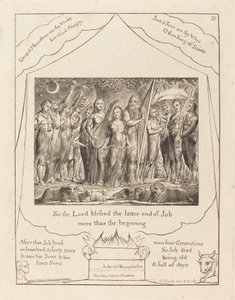 Job och hans fru återställda till välstånd av William Blake