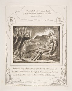 Jobs Tröstare, från illustrationer av Jobs bok, 1825-26. av William Blake