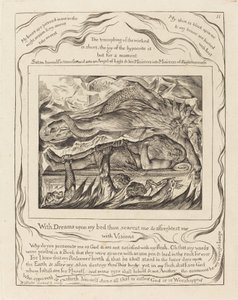 Jobs onda drömmar, 1825. av William Blake