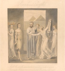 Josef och Potifars hustru av William Blake