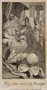 Kung John frikändes av Pandulph efter Henry Fuseli, 1798 av William Blake