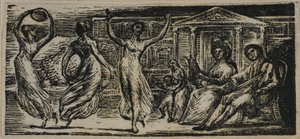 Menalcas Watching Women Dance, från The Pastorals of Virgil av William Blake