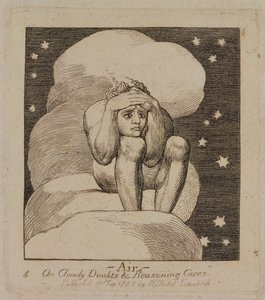 P.440-1985 Air, On Cloudy Doubts and Reasoning Cares, skylt 4 av "The Gates of Paradise", första puben. 17 maj 1793, 1818-25 (linjegravyr) av William Blake