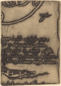 Återslag från fragment av den annullerade plåten för "A Prophecy" av William Blake