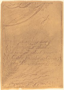 Återstrike från fragment av annullerad plåt för A Prophecy, 1793. av William Blake