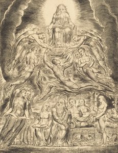 Satan inför Guds tron, 1825. av William Blake