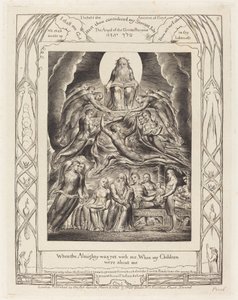 Satan inför Guds tron, 1825. av William Blake