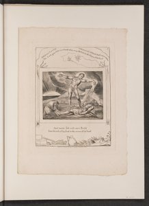Satan slår jobb med bölder av William Blake