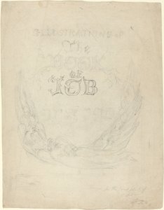 Skiss till titelsidan för de graverade illustrationerna till Jobs bok av William Blake