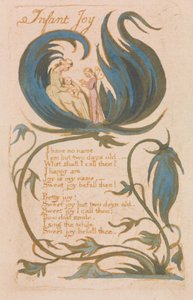 Songs of Innocence, Plate 14, %22 Infant Joy %22 (Bentley 25) av William Blake
