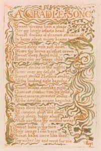 Songs of Innocence, Plate 18, A Cradle Song (Bentley 16) av William Blake