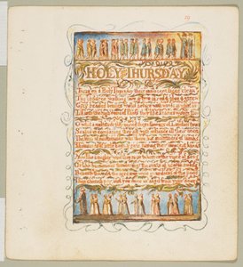 Sånger om oskuld och erfarenhet: Stilla torsdag, ca. 1815. av William Blake