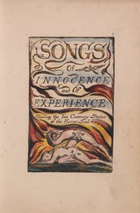 Songs of Innocence and of Experience, tavla 2, kombinerad titelsida (Bentley 1) av William Blake