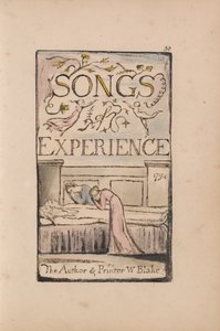Songs of Innocence and of Experience, Plate 30, Experience Titelsida (Bentley 29) av William Blake