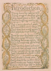Songs of Innocence and of Experience, Plate 3, "Introduction" (Bentley 4) av William Blake