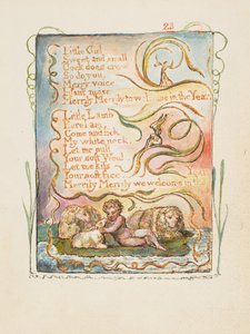Sånger om oskuld och erfarenhet: Vårens andra tallrik: Little Girl, ca. 1825. av William Blake